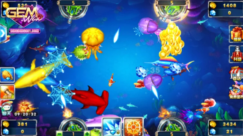 Bắn Cá Săn Rồng: Thần tốc đổi thưởng jackpot khủng số 1 3 Cá mập, cá sư tử,..đều là những loại cá tầm trung tại Gemwin