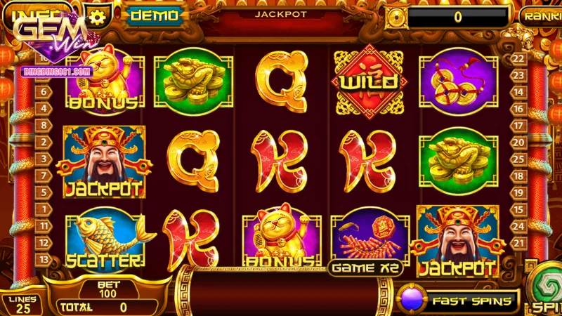 Dựa vào các biểu tượng để tính điểm cho Game nổ hũ thần tài